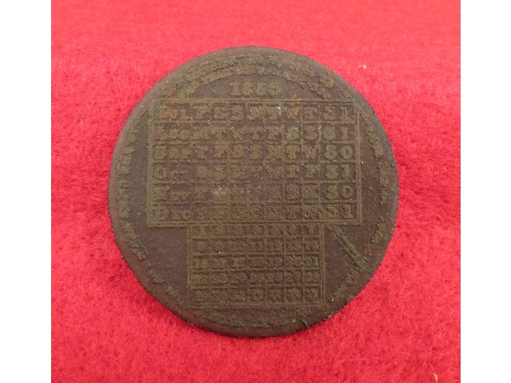 Calendar Pocket Disc 1853 - 1854