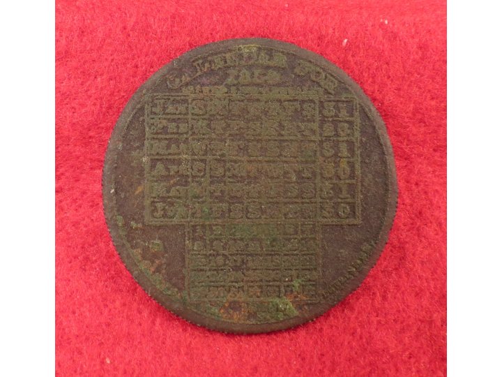 Calendar Pocket Disc 1853 - 1854