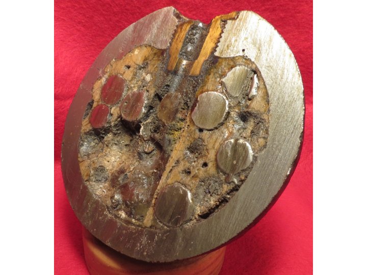 12 Pounder CS Sideloader Case-Shot Half Shell - Iron Side Plug 