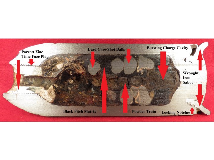 Federal 10 Pounder Read-Parrott Case-Shot Half Shell