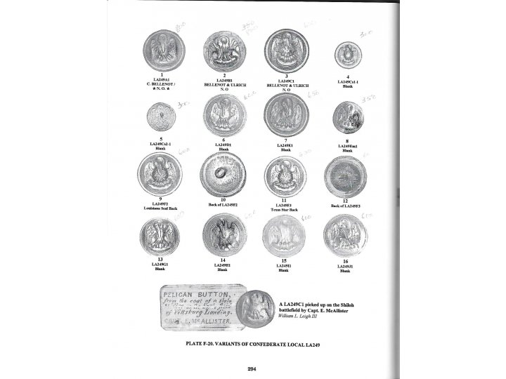 Uniform Buttons of the United States 1776 - 1865  - Signed by Author