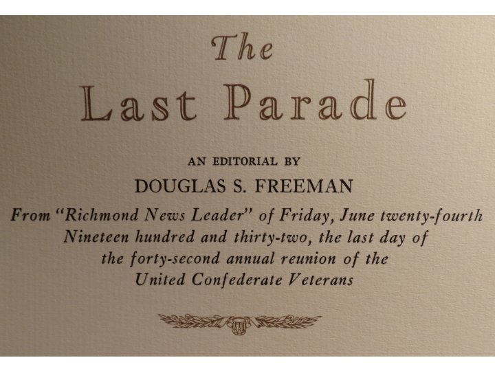 The Last Parade 