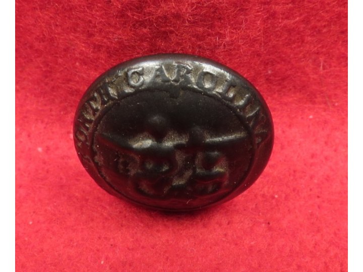 North Carolina State Seal Coat Button - Star in Channel