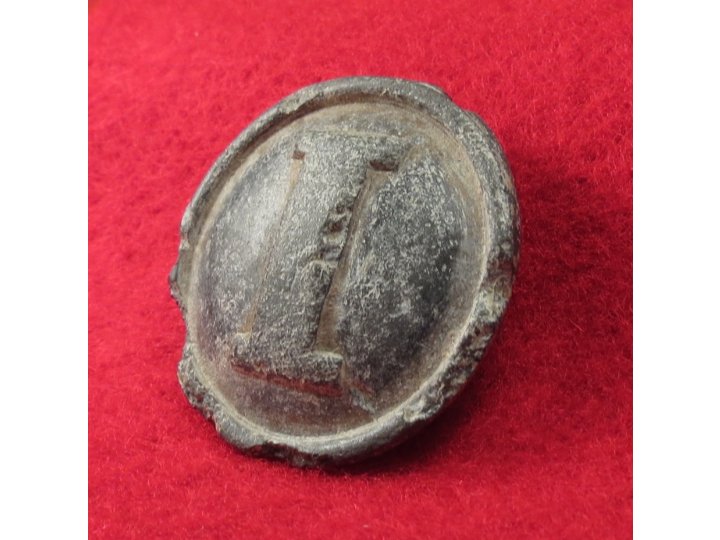 Confederate Infantry Coat Button - Cast White Metal