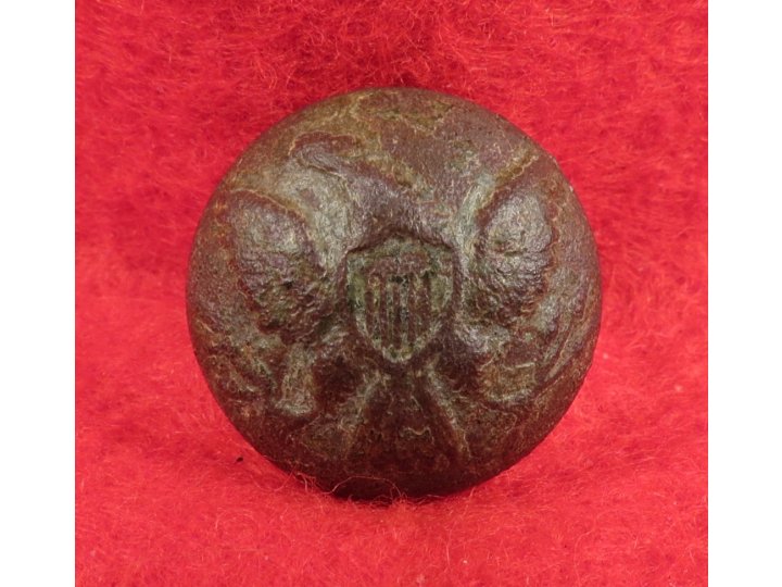 Federal General Service Eagle Coat Button with Coat Remnant