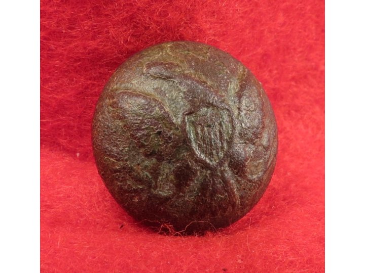 Federal General Service Eagle Coat Button with Coat Remnant