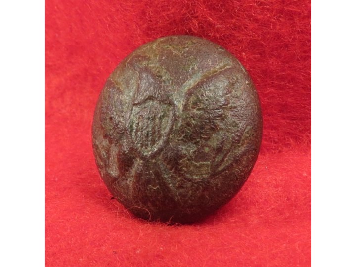 Federal General Service Eagle Coat Button with Coat Remnant