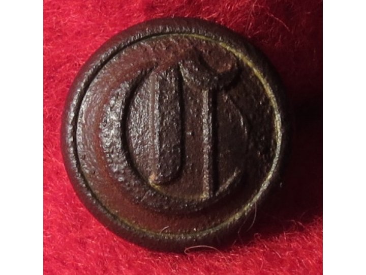 Confederate "Script" Cavalry Cuff Button