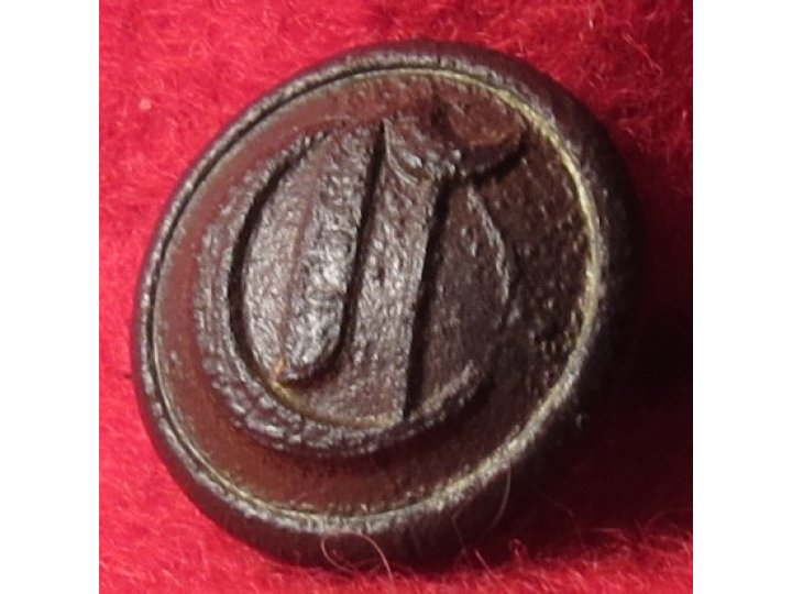 Confederate "Script" Cavalry Cuff Button