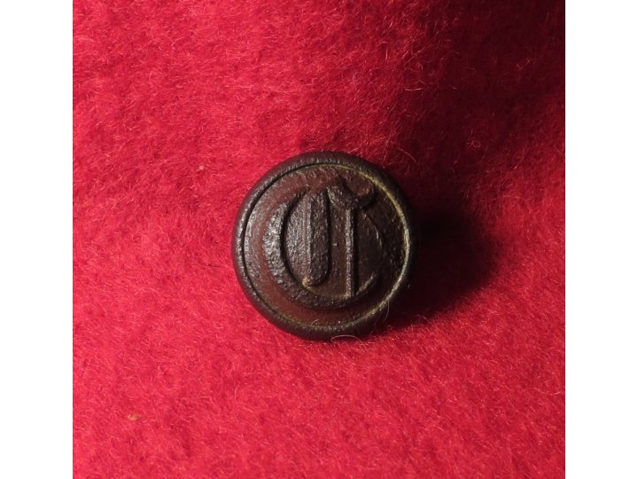 Confederate "Script" Cavalry Cuff Button