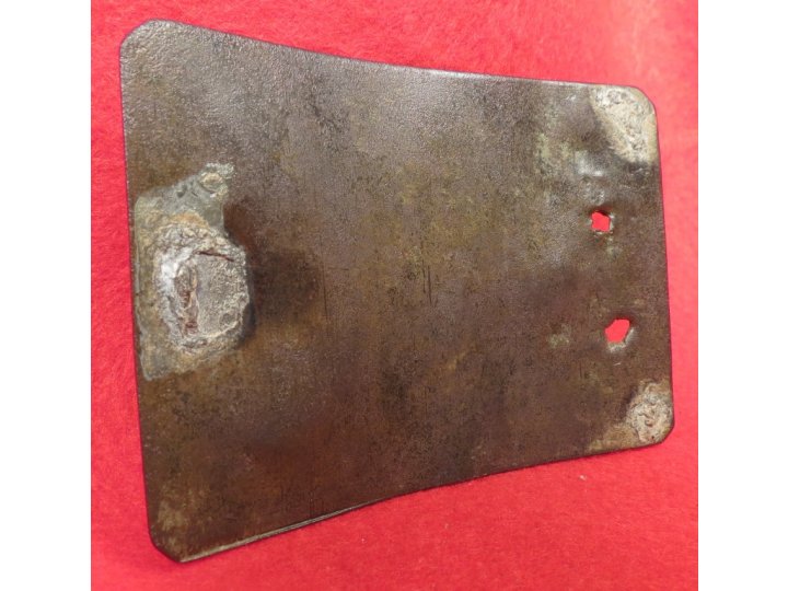 Confederate "Clip Corner" Belt Buckle with Field Modification