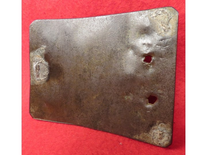Confederate "Clip Corner" Belt Buckle with Field Modification