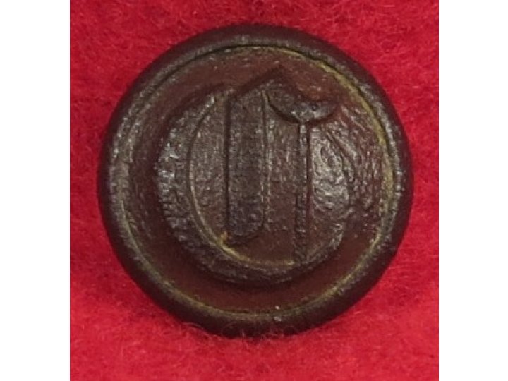 Confederate "Script" Cavalry Cuff Button