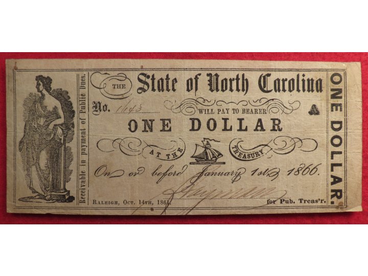 North Carolina One Dollar Note