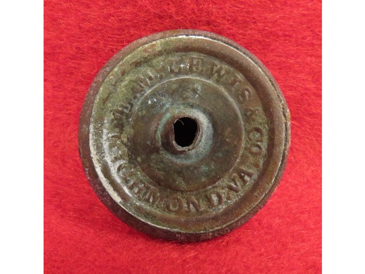 Confederate Artillery Coat Button - Richmond Manufacturer