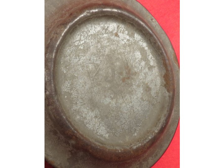 Confederate Tin Drum Canteen - Etched Initials