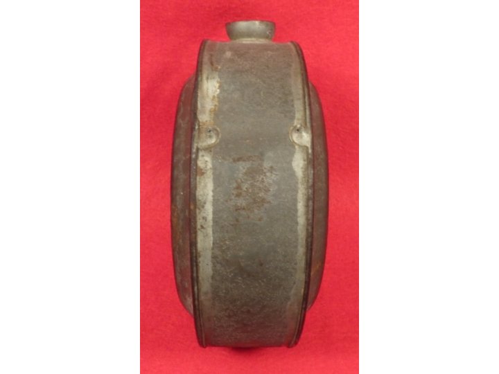 Confederate Tin Drum Canteen - Etched Initials