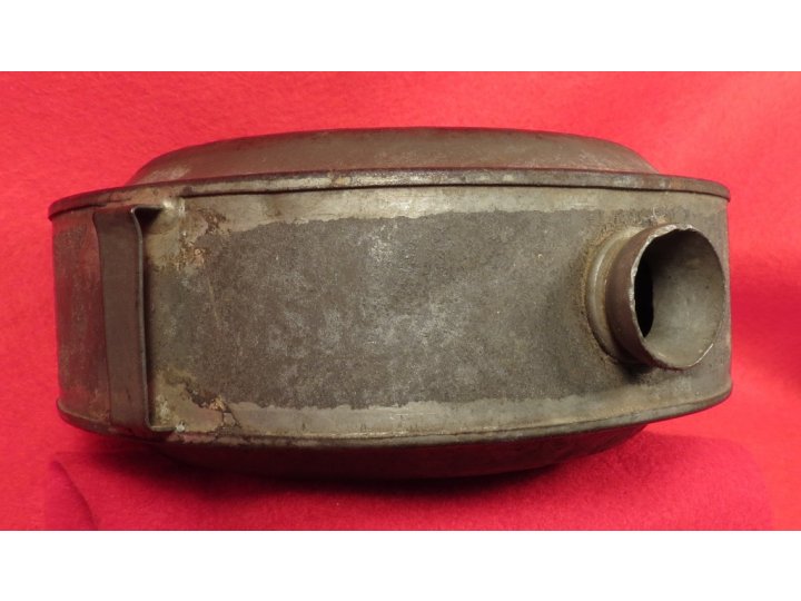 Confederate Tin Drum Canteen - Etched Initials