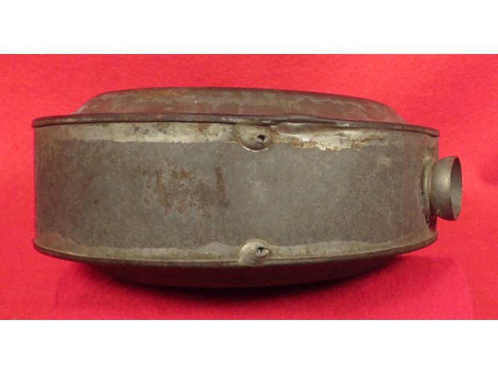 Confederate Tin Drum Canteen - Etched Initials