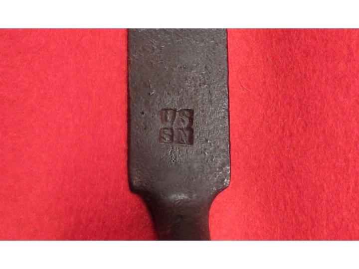 US Model 1819 Hall Rifle Bayonet - Marked "US" / "SN"
