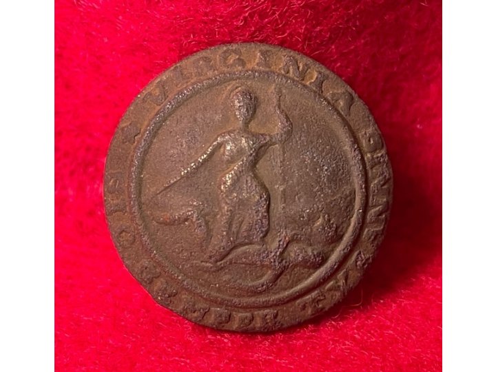 Virginia State Seal Coat Button 