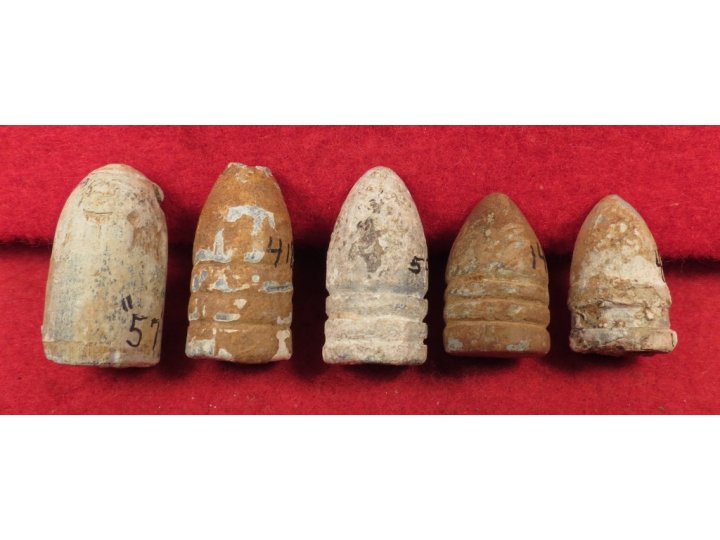 Five Excavated Marked Bullets