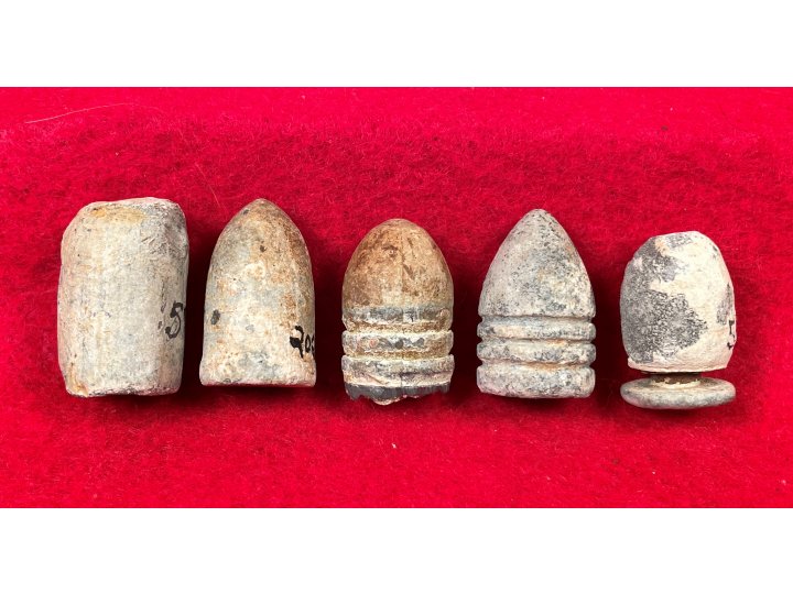 Five Excavated Marked Bullets
