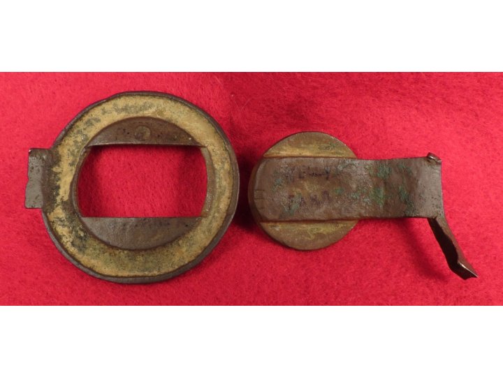 Confederate "Virginia Style" Tongue and Wreath Belt Buckle