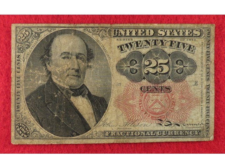 Twenty Five Cents Fractional Currency - 1874