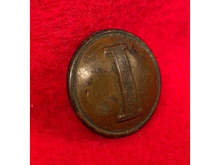 Confederate Infantry Coat Button - Lined I - Non-Excavated