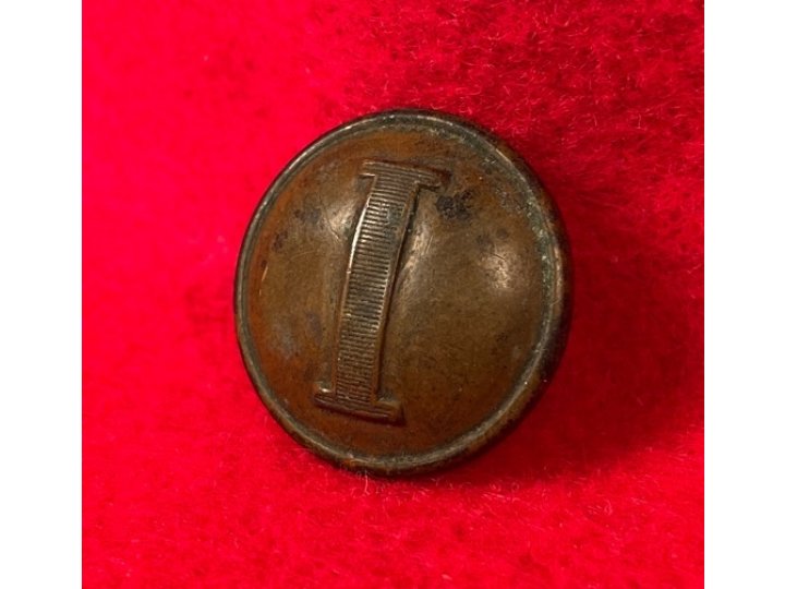 Confederate Infantry Coat Button - Lined I - Non-Excavated