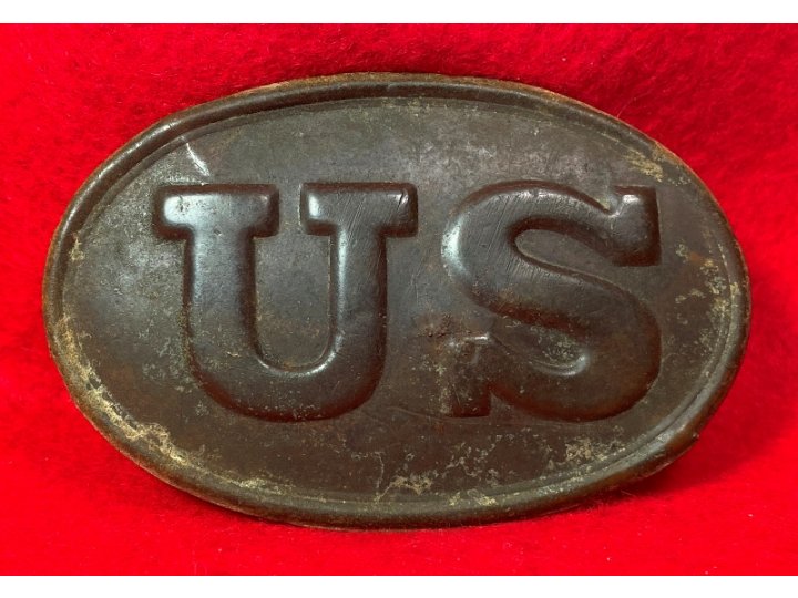 US Cartridge Box Plate - Unusual "US" Letter Size and Shape