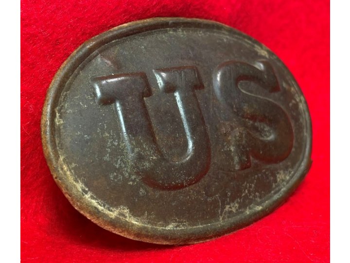 US Cartridge Box Plate - Unusual "US" Letter Size and Shape