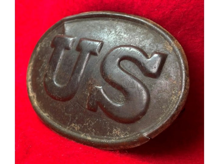 US Cartridge Box Plate - Unusual "US" Letter Size and Shape