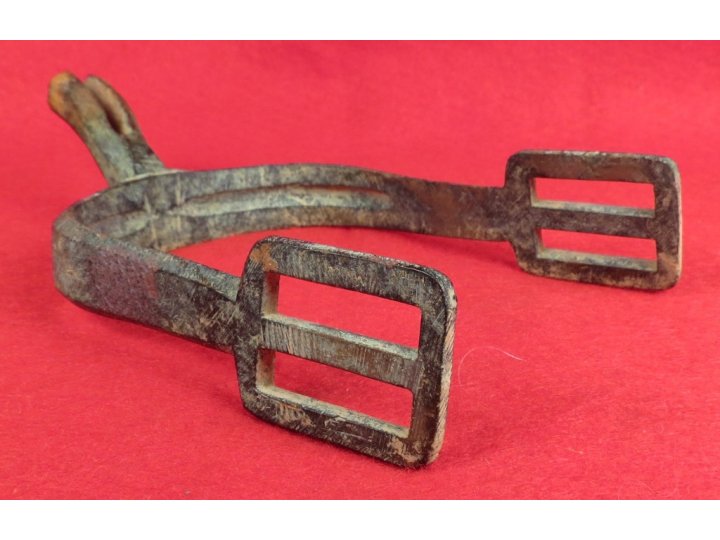 Federal Cavalry Spur - Cast-in Groove Type with Beveled Edge and File Marks