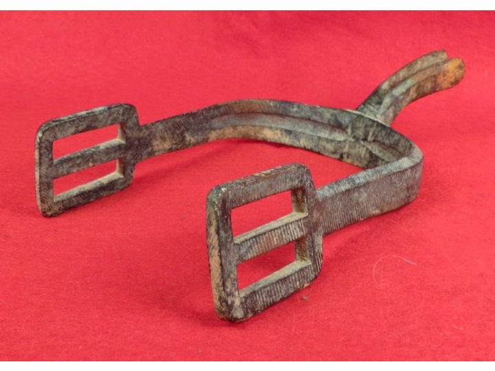 Federal Cavalry Spur - Cast-in Groove Type with Beveled Edge and File Marks