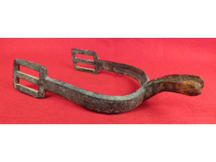 Federal Cavalry Spur - Cast-in Groove Type with Beveled Edge and File Marks