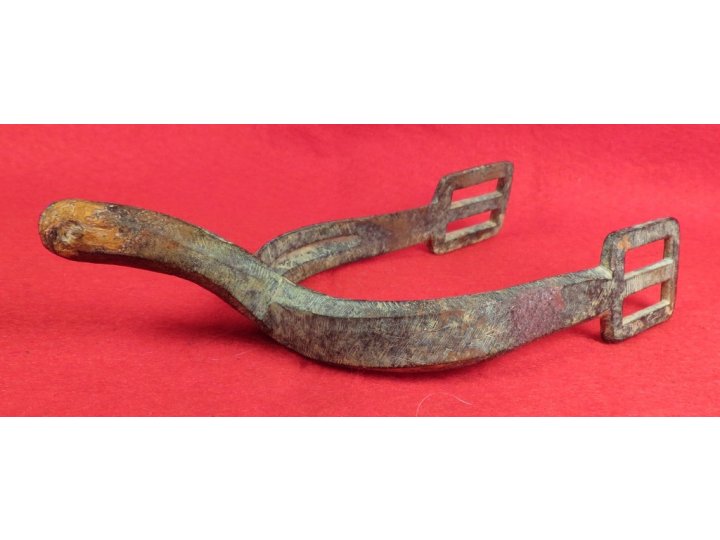 Federal Cavalry Spur - Cast-in Groove Type with Beveled Edge and File Marks