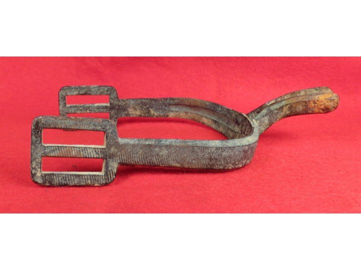 Federal Cavalry Spur - Cast-in Groove Type with Beveled Edge and File Marks