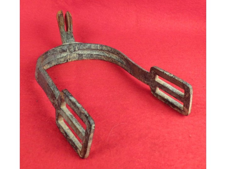 Federal Cavalry Spur - Cast-in Groove Type with Beveled Edge and File Marks