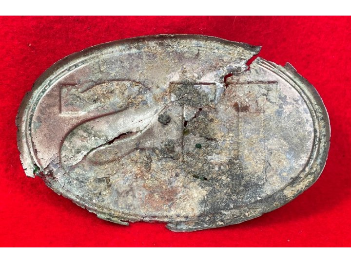 US Waist Belt Buckle or Cartridge Box Plate - Brass Front Only