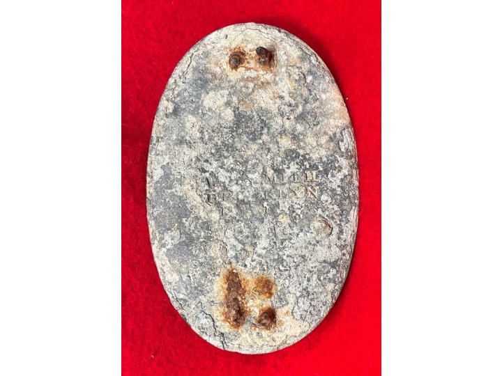 US Cartridge Box Plate - Contractor Marked "W. H. SMITH / BROOKLYN"