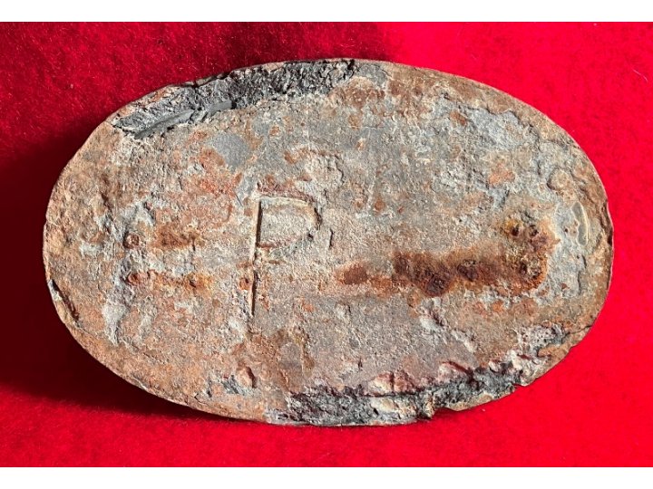 US Cartridge Box Plate - Carved Letter "P"
