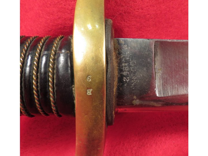 Ames Artillery Saber and Scabbard - "CONN 1862"