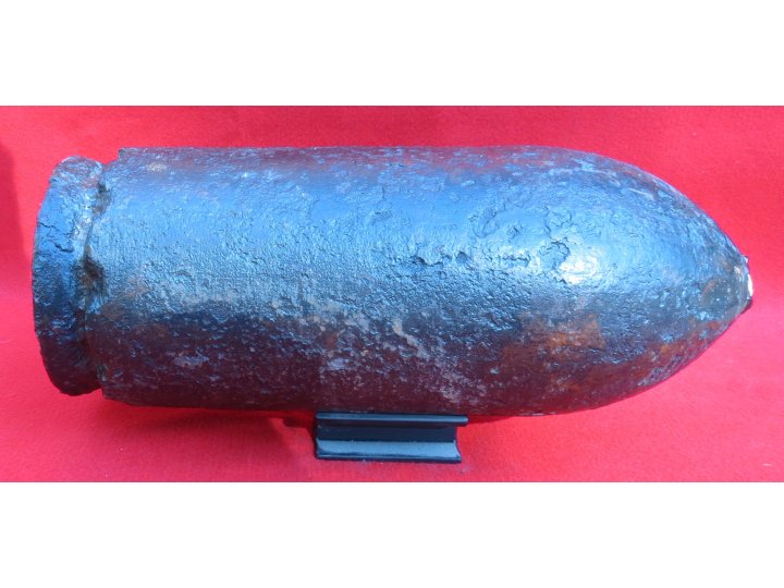 Federal 100 Pounder "Short Pattern" 6.4-Inch Parrott Shell with Rare Navy Fuse