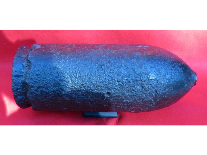 Federal 100 Pounder "Short Pattern" 6.4-Inch Parrott Shell with Rare Navy Fuse