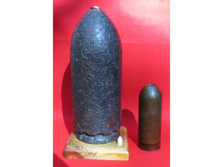 Federal 100 Pounder "Short Pattern" 6.4-Inch Parrott Shell with Rare Navy Fuse