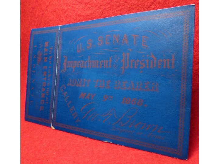 Andrew Johnson Impeachment Ticket