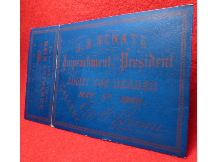 Andrew Johnson Impeachment Ticket