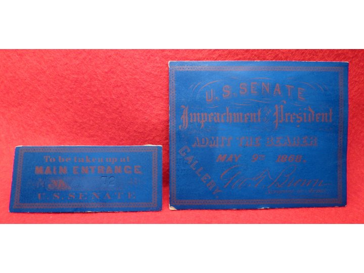 Andrew Johnson Impeachment Ticket